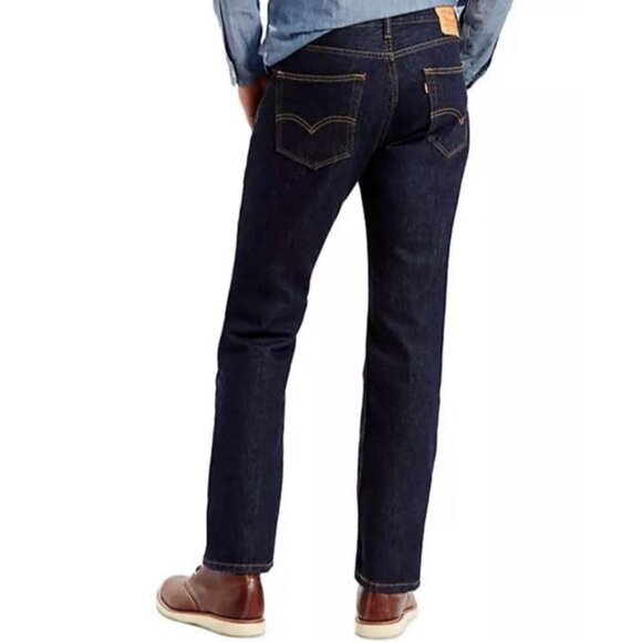EUC Men's LEVI'S 505™ Regular Fit Straight Leg Dark Wash Jeans | Size 32 X 30 - Picture 2 of 12